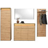 GARDEROBE 4-teilig  in 248/200/38 cm  - Schwarz/Eiche Artisan, KONVENTIONELL, Glas/Holzwerkstoff (248/200/38cm) - Voleo