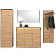 GARDEROBE 4-teilig  in 248/200/38 cm  - Schwarz/Eiche Artisan, KONVENTIONELL, Glas/Holzwerkstoff (248/200/38cm) - Voleo