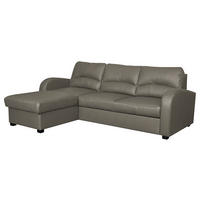 ECKSOFA in Lederlook Echtleder Schlammfarben  - Schlammfarben/Schwarz, Design, Leder/Kunststoff (168/227cm) - Livetastic
