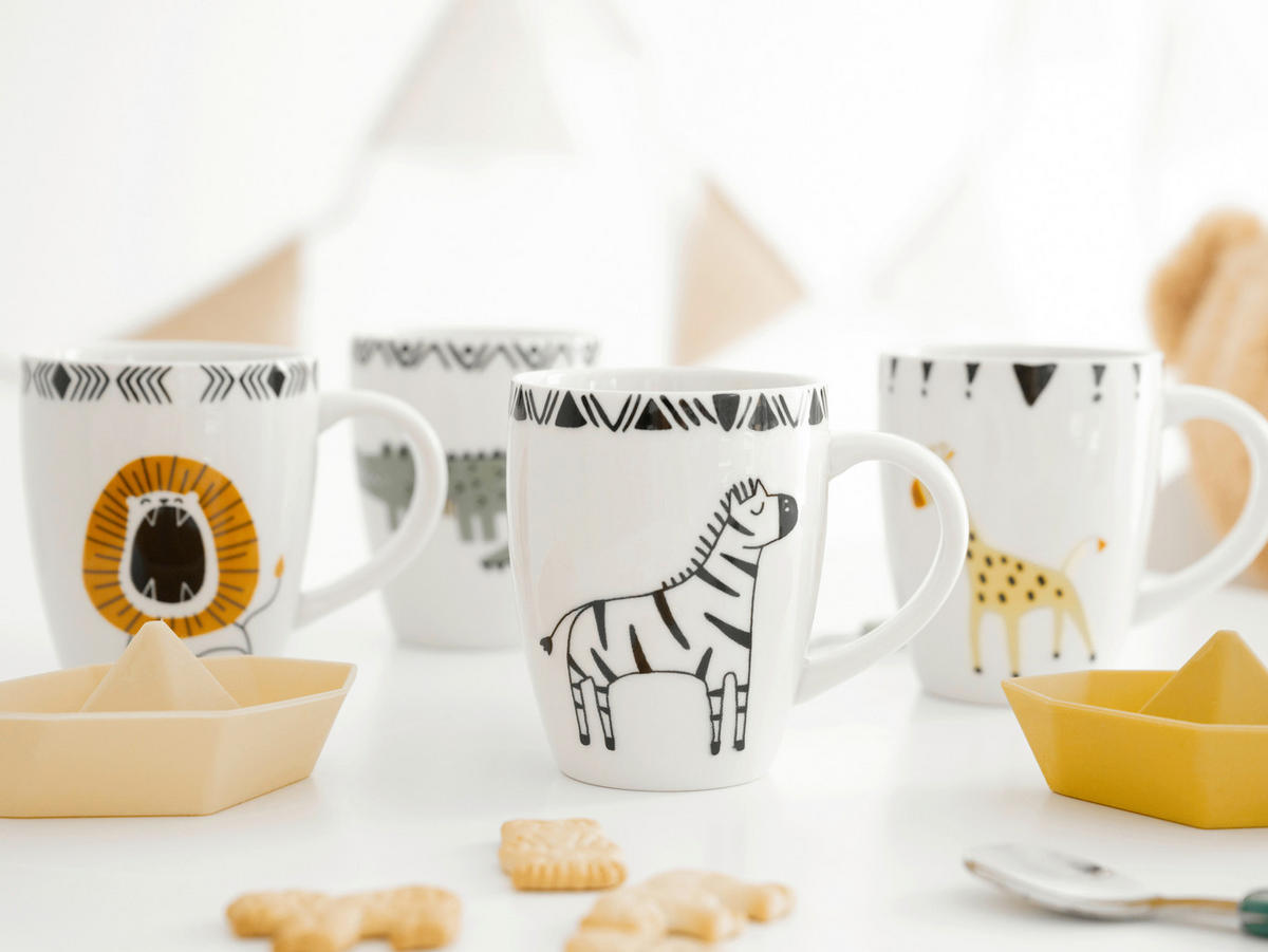 KINDERBECHER Safari  - Multicolor, Basics, Keramik - Creatable