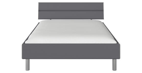 BETT 140/200 cm  in Grau  - Alufarben/Grau, Design, Holzwerkstoff/Metall (140/200cm) - Carryhome