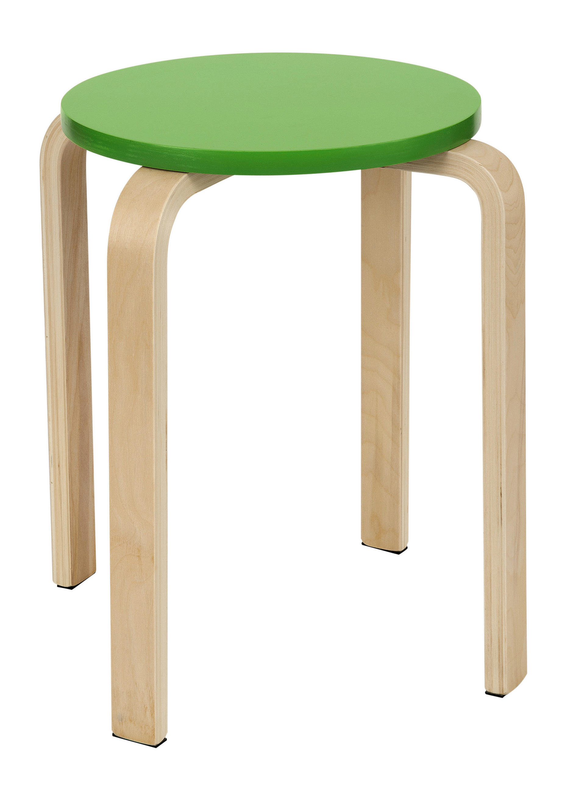 STAPELHOCKER Grün, Birkefarben - Birkefarben/Grün, MODERN, Holz (41/45/41cm) - Carryhome
