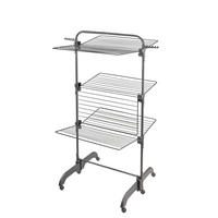 TURMWÄSCHETROCKNER COMFORT TOWER 420 BLACK 76,5/70/145 cm  - Schwarz, Basics, Kunststoff (76,5/70/145cm) - Leifheit