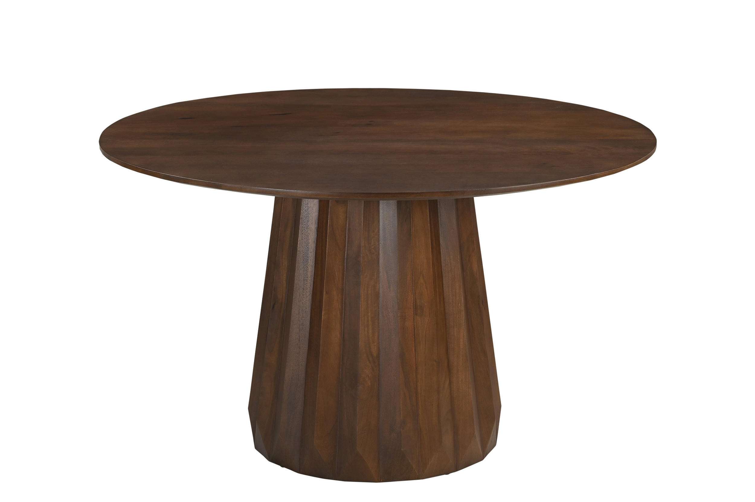 ESSTISCH 130/130/76 cm Echtholz  Holz rund Braun  - Braun, MODERN, Holz (130/130/76cm) - MID.YOU
