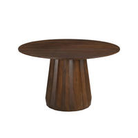 ESSTISCH 130/130/76 cm Echtholz  Holz rund Braun  - Braun, MODERN, Holz (130/130/76cm) - MID.YOU