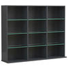 REGAL  102/82/23 cm Anthrazit  - Anthrazit, Design, Glas/Holzwerkstoff (102/82/23cm) - MID.YOU