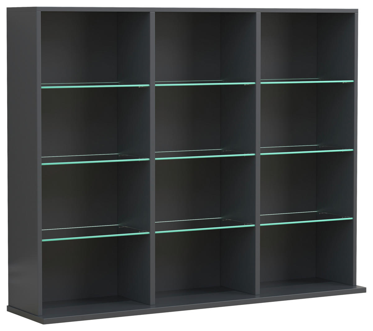 HYLLA i 102/82/23 cm antracit  - antracit, Design, trämaterial/glas (102/82/23cm) - MID.YOU