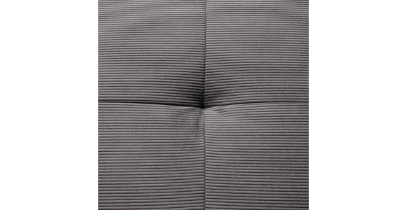 ECKSOFA in Feincord Anthrazit 280/205 cm - Anthrazit/Schwarz, Design, Textil/Metall (280/205cm) - Xora