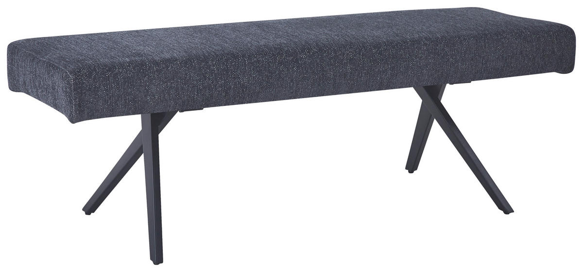 SITZBANK in Metall, Textil Dunkelgrau  - Dunkelgrau/Schwarz, KONVENTIONELL, Textil/Metall (140/49/47cm) - MID.YOU