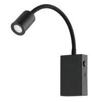 WANDLEUCHTE 6,5/30 cm   - Schwarz, KONVENTIONELL, Kunststoff/Metall (6,5/30cm) - Eglo