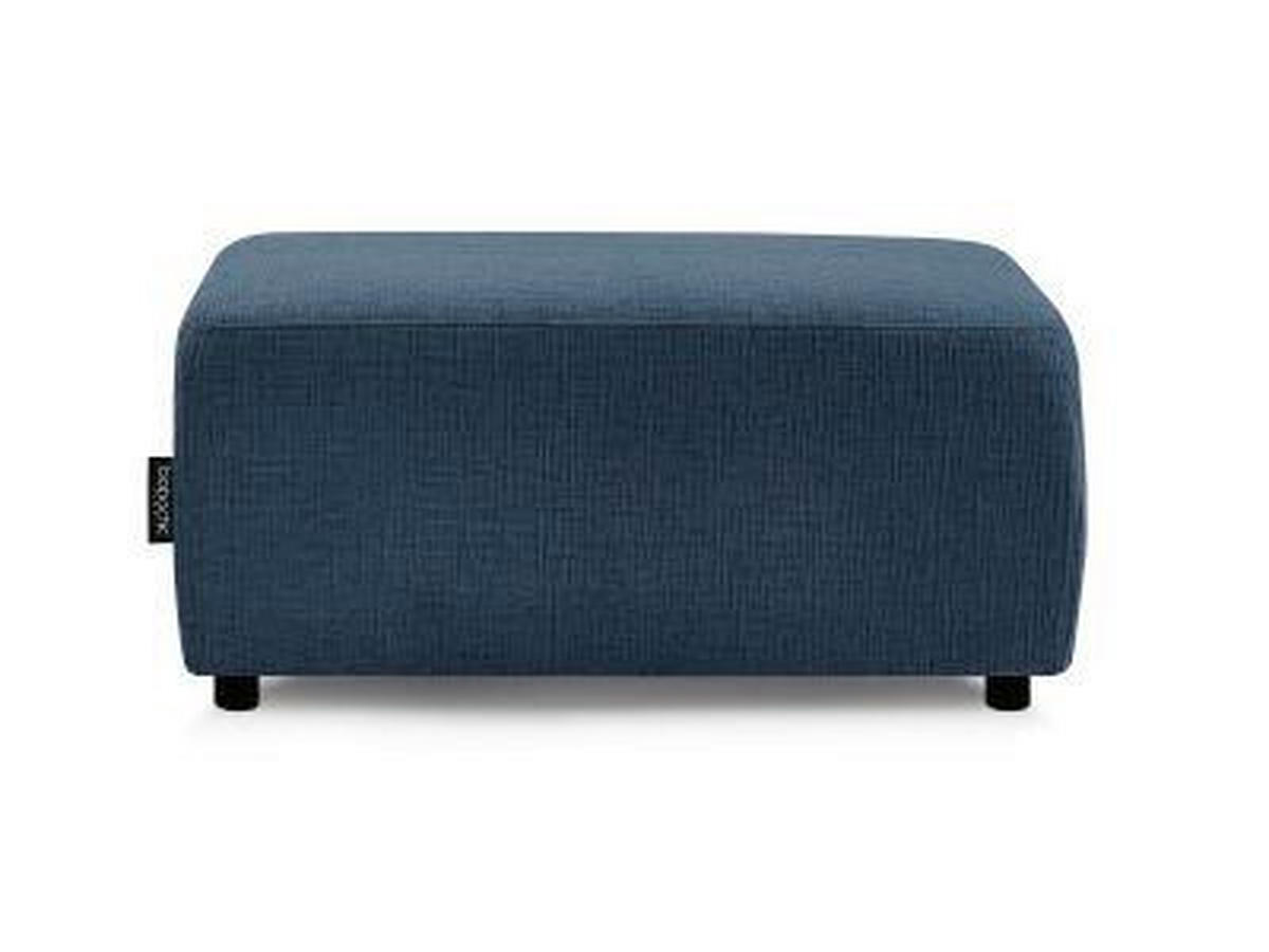 HOCKER ATILLA Struktur Dunkelblau  - Schwarz/Dunkelblau, MODERN, Kunststoff/Textil (92/44/48cm)