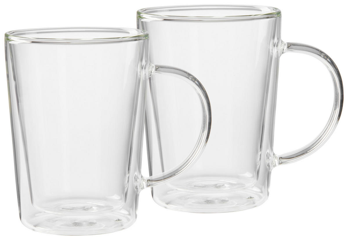 ČAŠA ZA LATE MAKIJATO  350 ml   - prozirna, Dizajnerski, staklo (350ml) - Novel