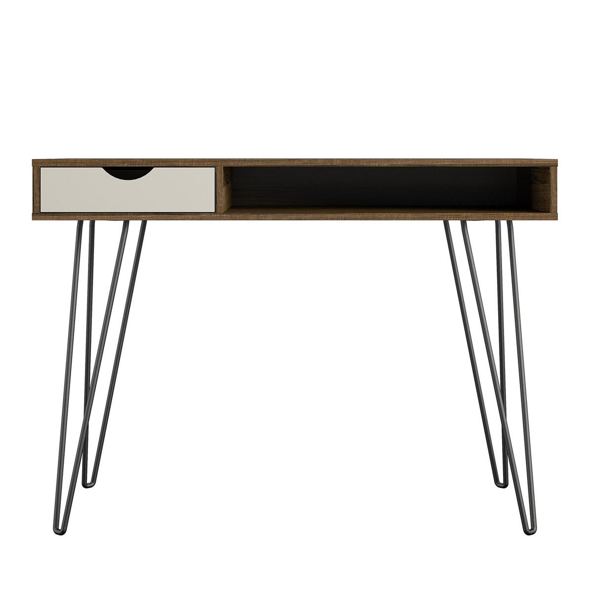 SCHREIBTISCH 104/77/49 cm  in Grau, Eichefarben  - Eichefarben/Eiche grau, Design, Holzwerkstoff/Metall (104/77/49cm) - MID.YOU