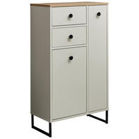 MIDISCHRANK 60/106/32 cm  - Kaschmir/Eichefarben, MODERN, Holzwerkstoff/Kunststoff (60/106/32cm) - MID.YOU