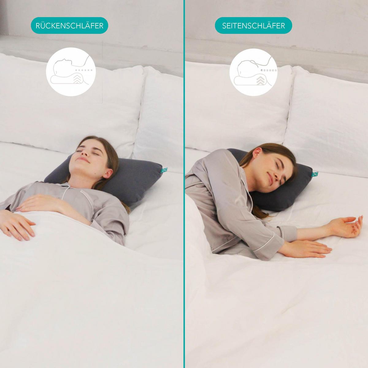 REISEKISSEN - Weiß, Basics, Textil (40/10/30cm) - Smartsleep