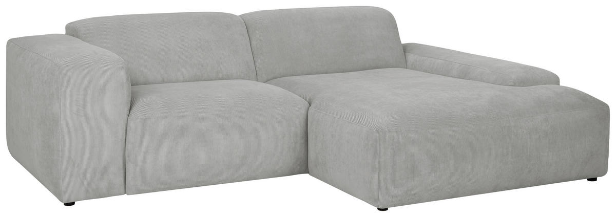 HÖRNSOFFA i manchester ljusgrå  - ljusgrå/svart, Design, textil/plast (252/170cm) - MID.YOU