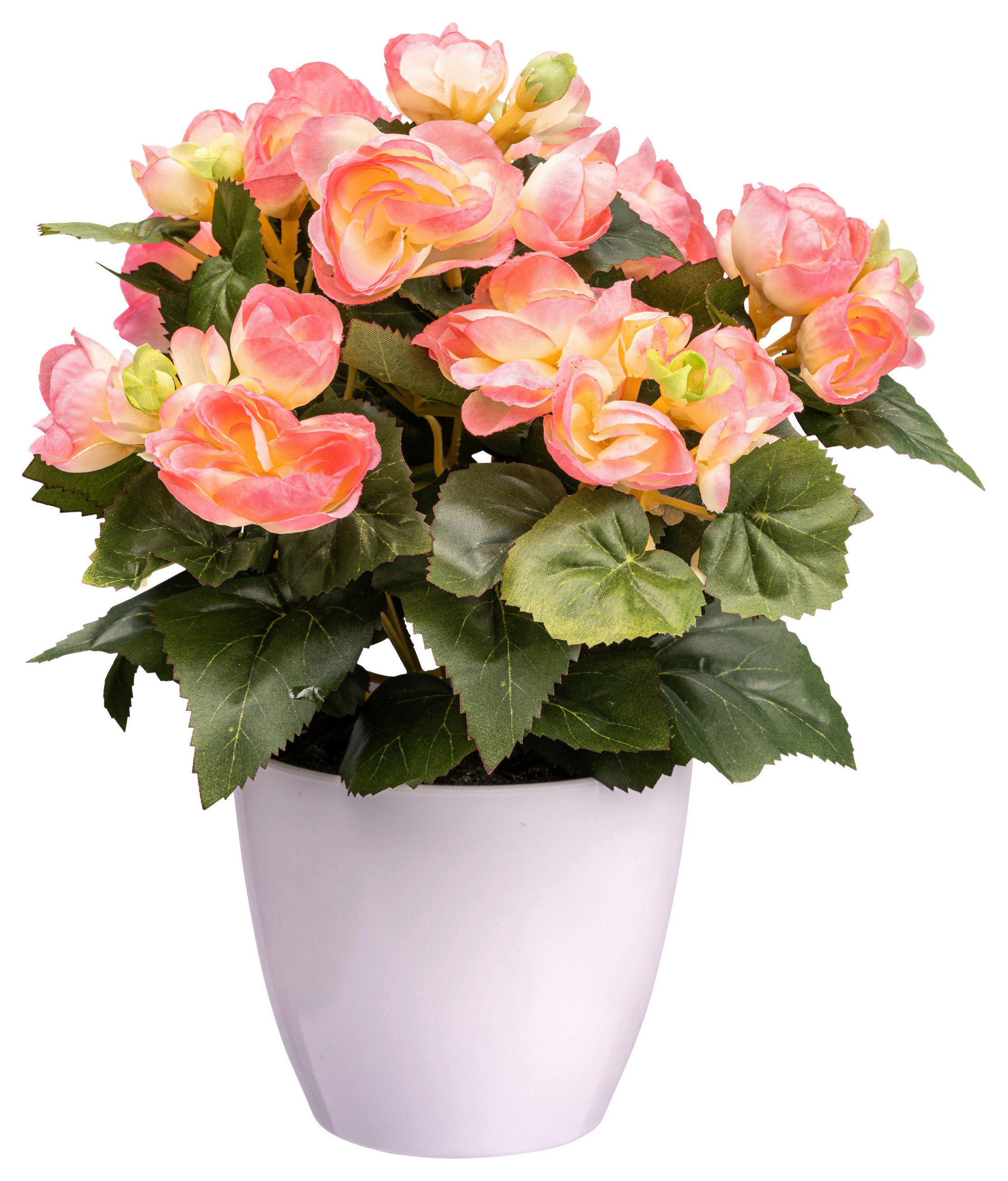 XXXLutz Kunstpflanze Grün, Rosa 28 cm