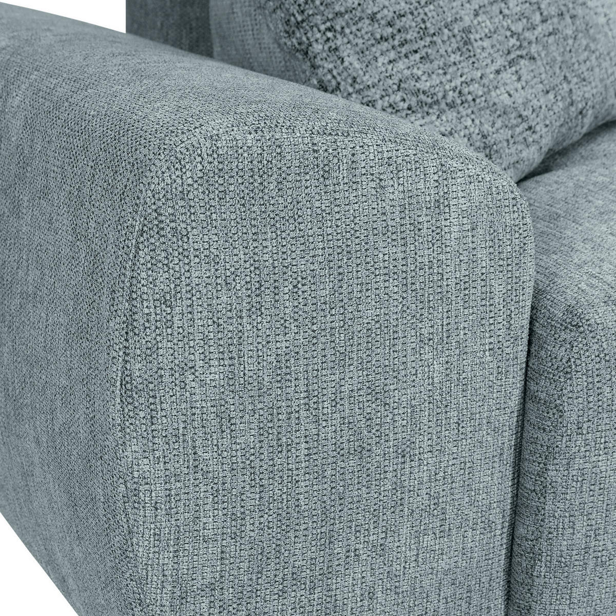 ECKSOFA Dunkelgrau Flachgewebe  - Dunkelgrau/Schwarz, KONVENTIONELL, Textil/Metall (295/180cm) - Carryhome