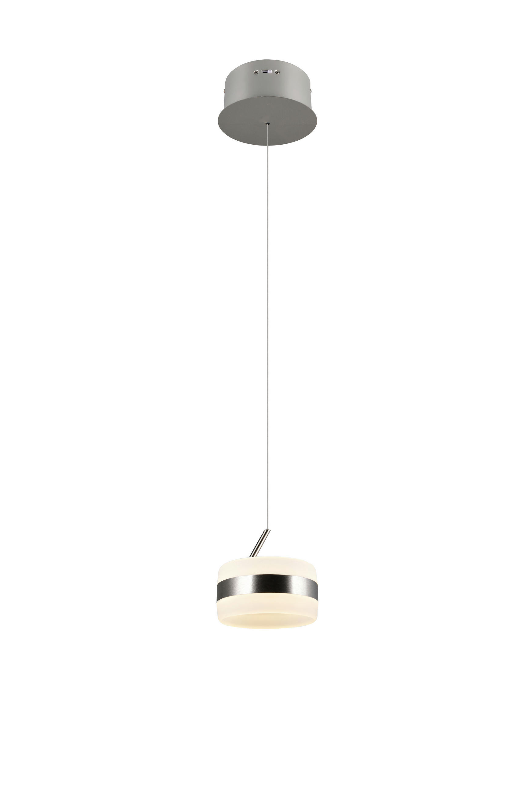 LED-HÄNGLAMPA DIOS 15,5/150 cm  - vit/nickelfärgad, Design, metall/plast (15,5/150cm) - Trio Leuchten