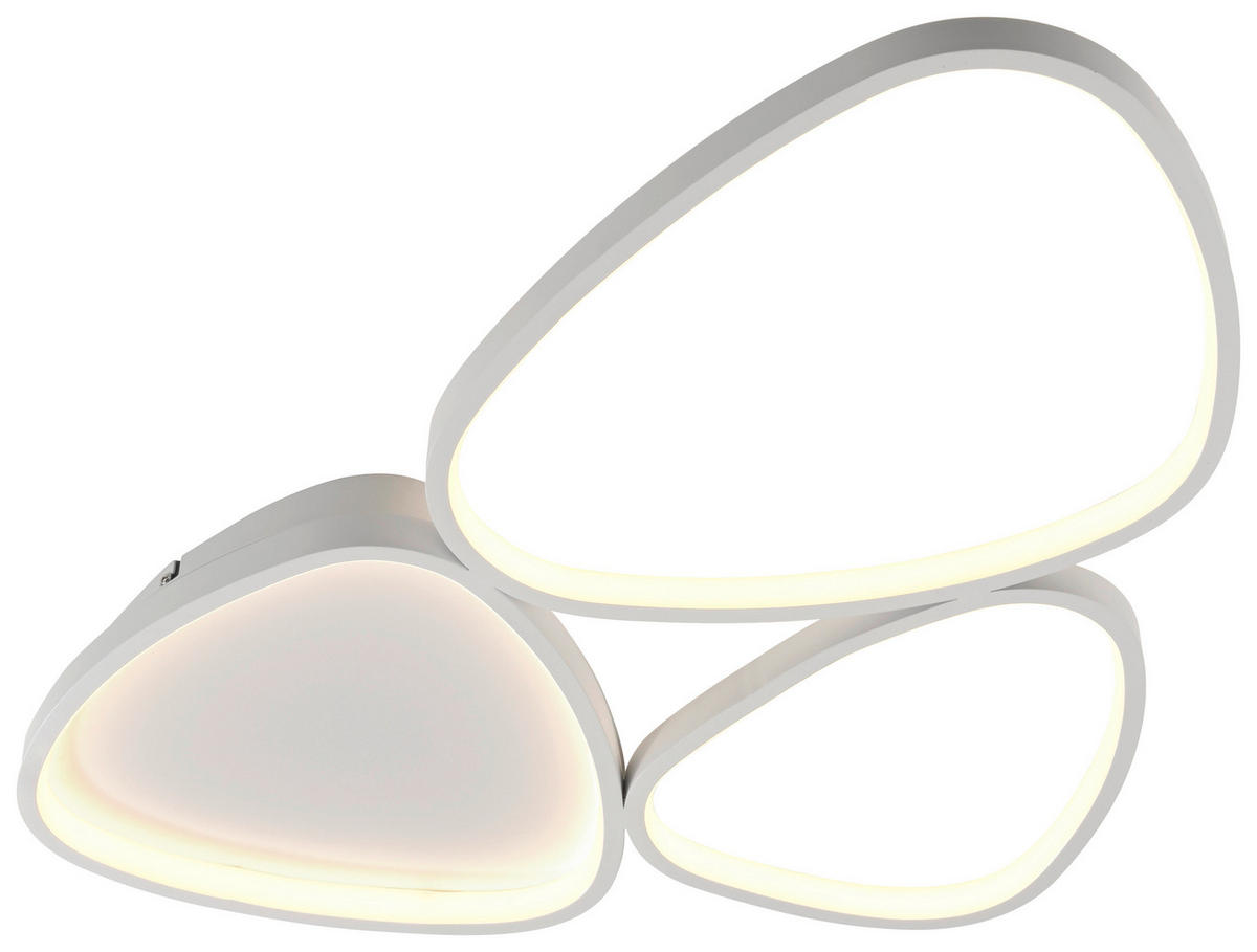 PLAFONIERĂ CU LED - alb, Design, plastic/metal (69,5/46,5/6,2cm)