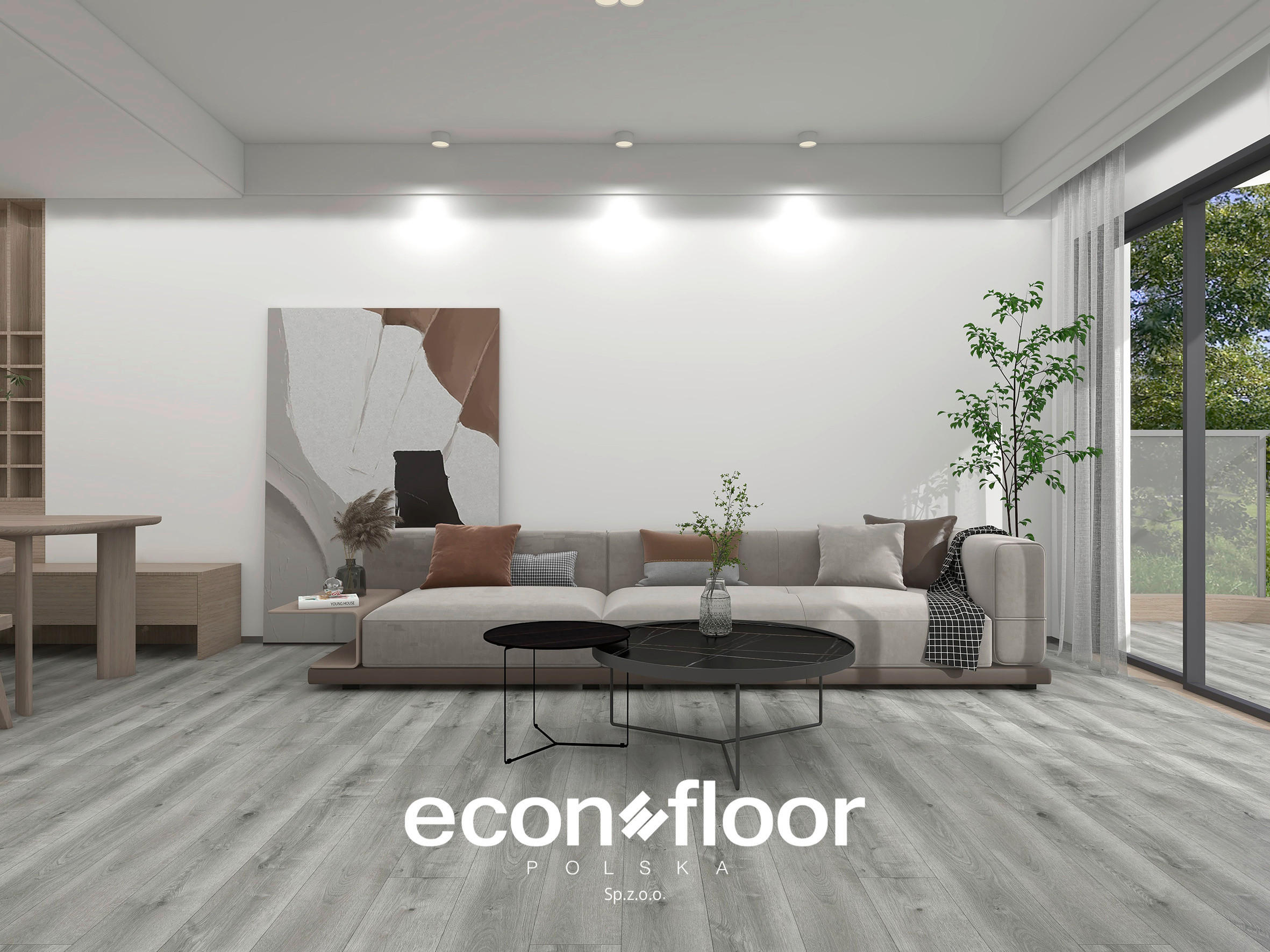 VINYLBODEN Econfloor LA BOHEME 55 ONTANO GREY  per  m² - Grau, Basics, Kunststoff/Stein (23/128/0,57cm)
