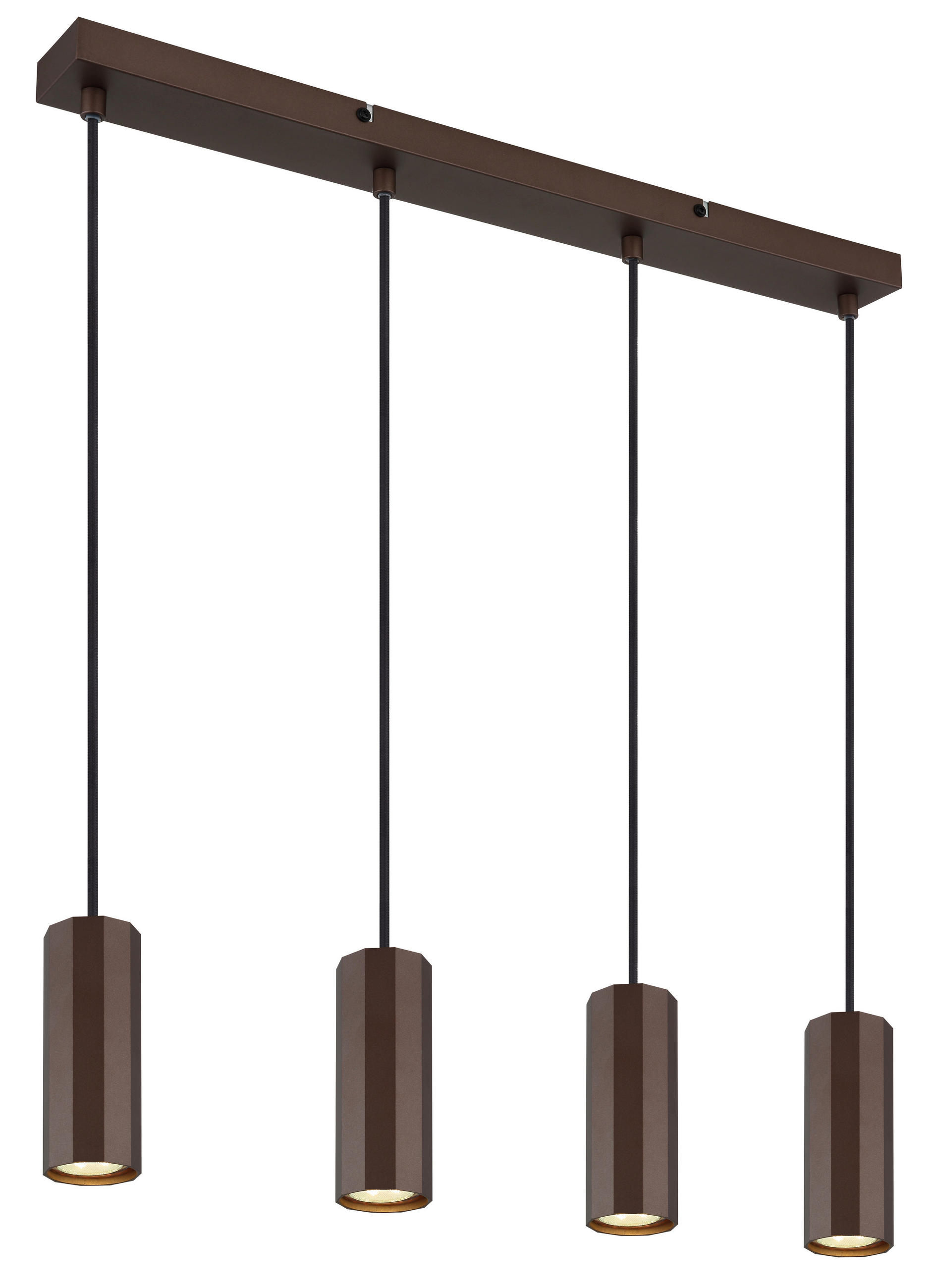 HÄNGELEUCHTE 61/6/120 cm    - Bronzefarben, Design, Metall (61/6/120cm) - Globo
