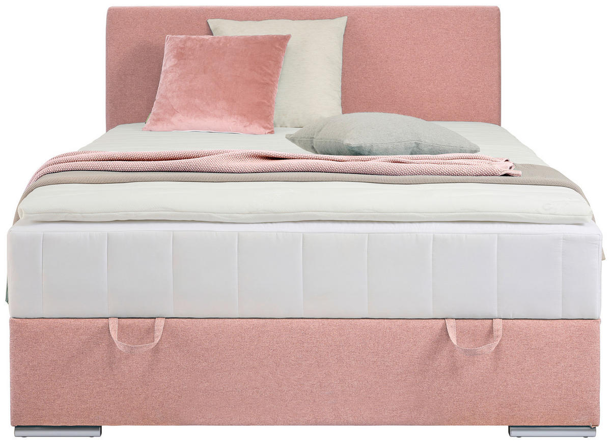 BOX KREVET BEZ OPRUGA 90/200 cm     ružičasta  - boja hroma/ružičasta, Konvencionalno, tekstil/plastika (90/200cm) - Carryhome