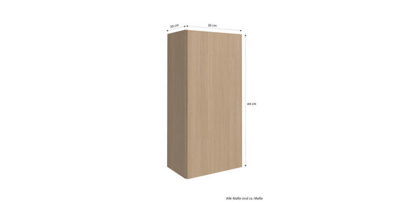 HÄNGESCHRANK 30/64/20 cm  - Eichefarben, KONVENTIONELL, Holzwerkstoff (30/64/20cm) - Xora