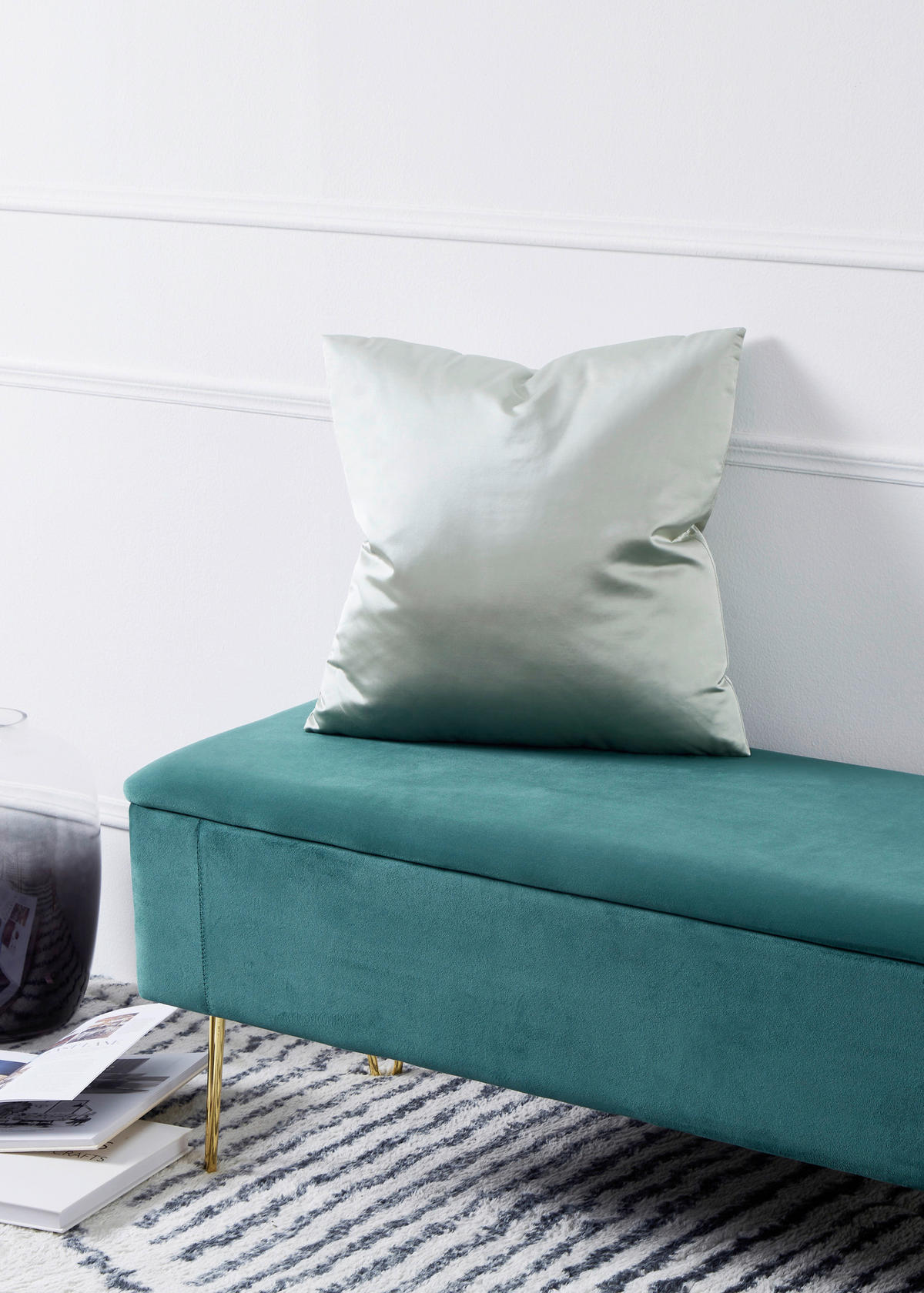 ZIERKISSEN  45/45 cm   - Hellgrün, Basics, Textil (45/45cm) - Eglo