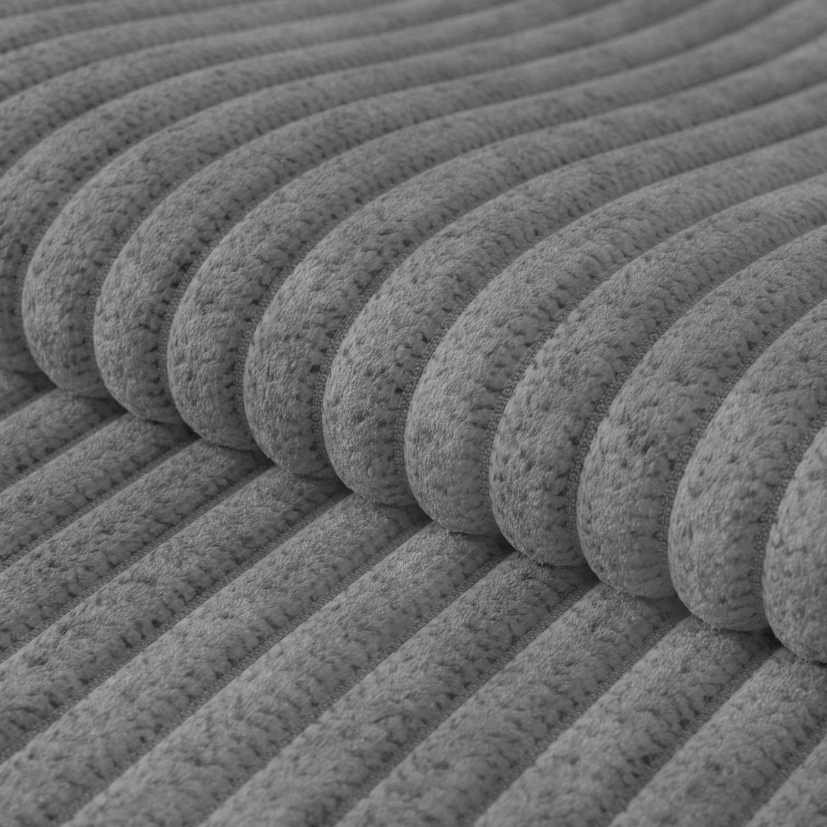 ECKSOFA Anthrazit Chenille  - Chromfarben/Anthrazit, KONVENTIONELL, Textil/Metall (234/312cm) - Liebherr