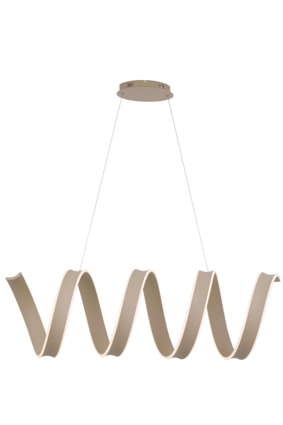 LED-HÄNGELEUCHTE Makarsa 120/38/150 cm   - Hellbraun, Design, Kunststoff/Metall (120/38/150cm) - Dieter Knoll
