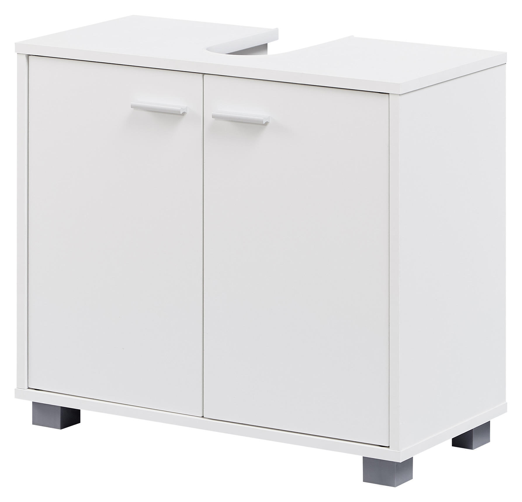 Thumbnail - Mid.you Waschbeckenunterschrank Skyport Wl1.344, Weiß, Metall, 60x55x30 cm, stehend, Badezimmer, Badezimmerschränke, Was...