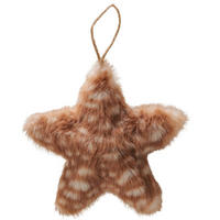 CHRISTBAUMANHÄNGER  - Beige, Basics, Kunststoff/Textil (16/5/16cm)