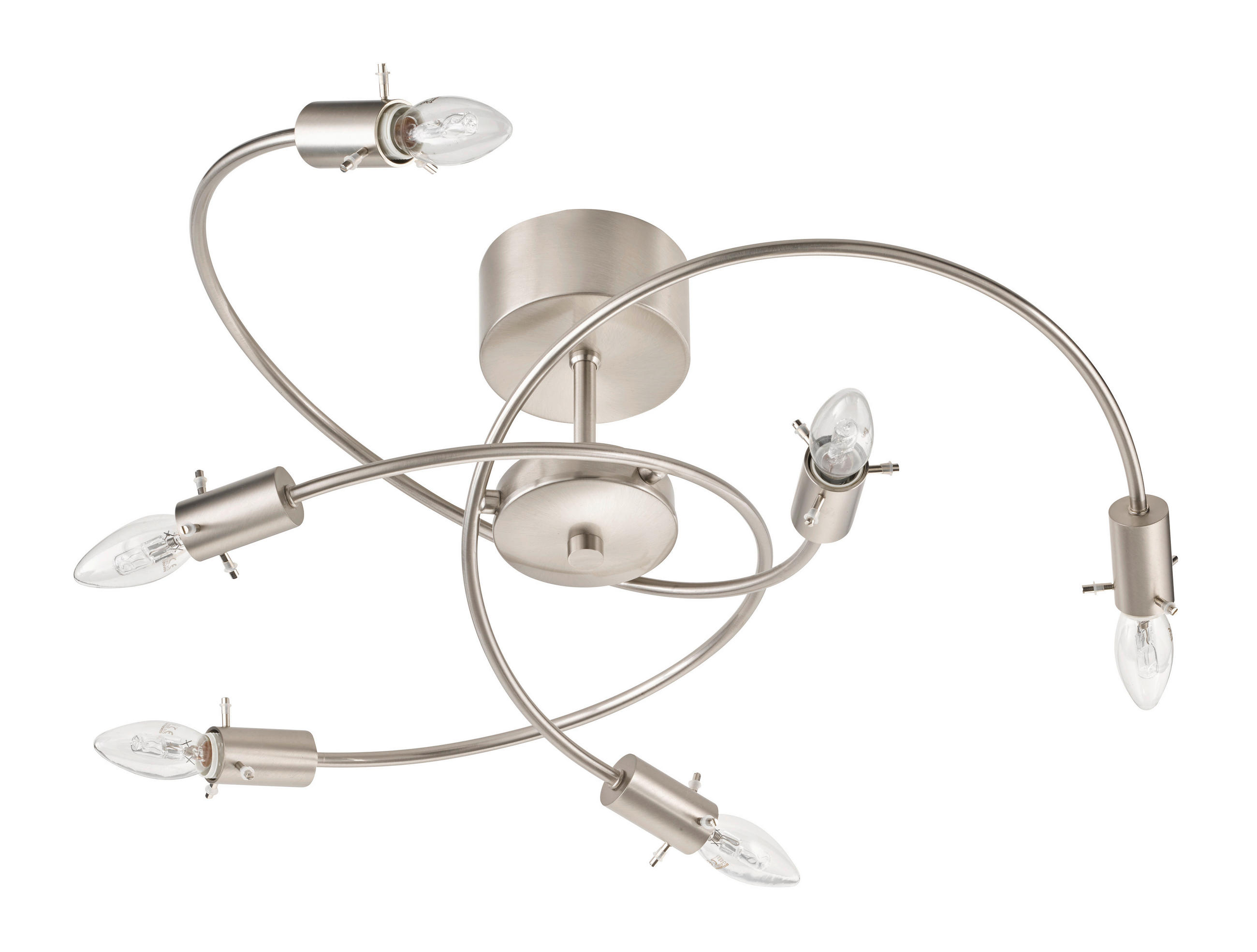 DECKENLEUCHTE  72/26 cm    - Nickelfarben, Konventionell, Metall (72/26cm) - Fischer & Honsel