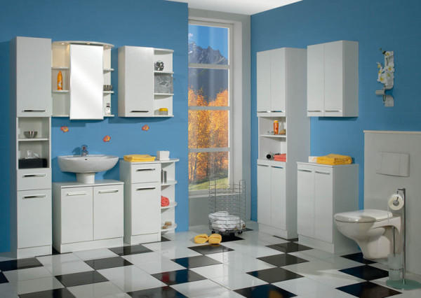 HOCHSCHRANK 50/195,5/33 cm  - Chromfarben/Weiß, KONVENTIONELL, Holzwerkstoff (50/195,5/33cm) - Carryhome