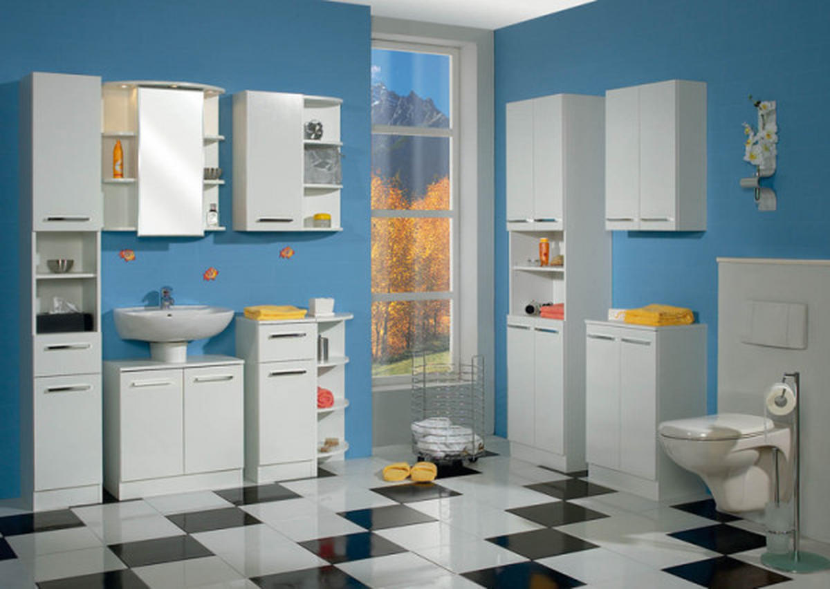 HOCHSCHRANK 50/195,5/33 cm  - Chromfarben/Weiß, KONVENTIONELL, Holzwerkstoff (50/195,5/33cm) - Carryhome