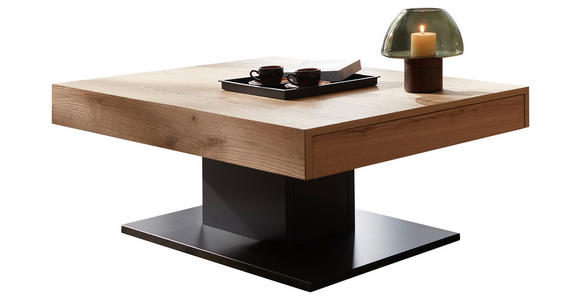COUCHTISCH in Holzwerkstoff 125/75/46 cm - Schieferfarben/Eichefarben, MODERN, Holzwerkstoff (125/75/46cm) - Hom`in