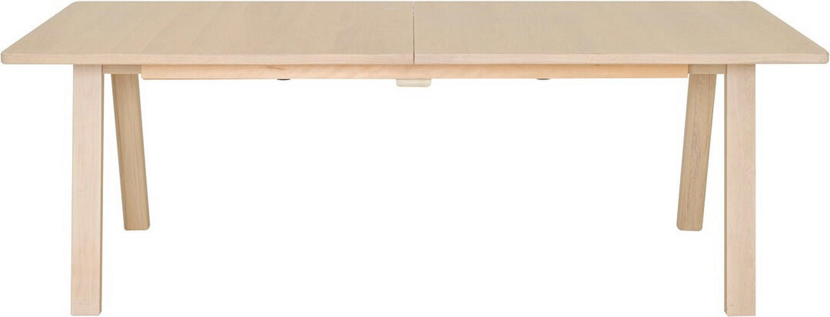 MATBORD vit, ekfärgad rektangulär  utdragbar  - vit/ekfärgad, Design, trä (220/100/75cm) - Best Price