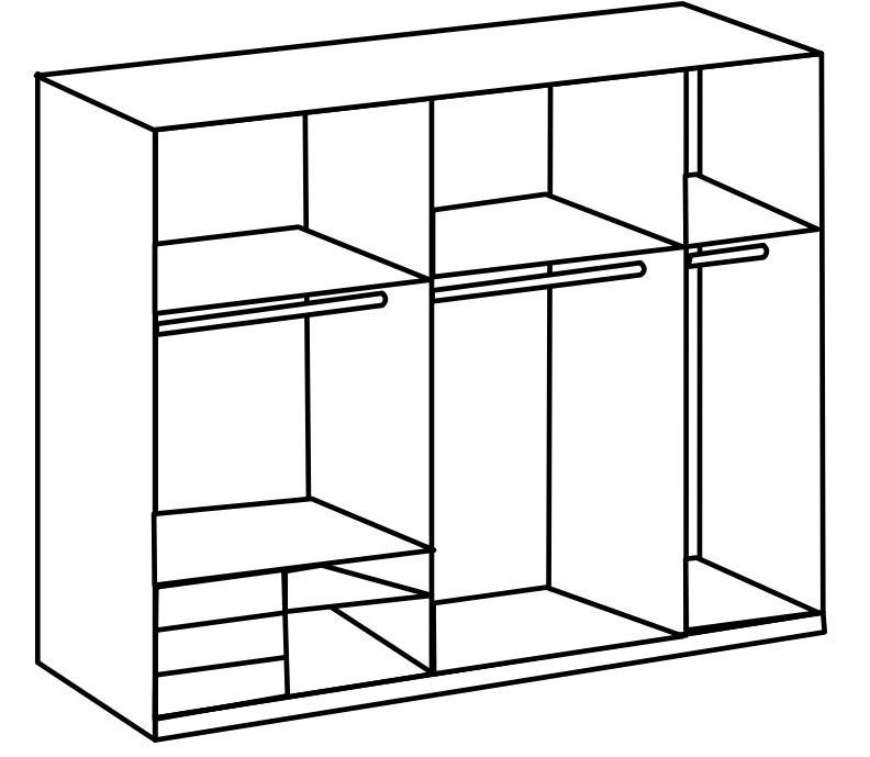 SCHWEBETÜRENSCHRANK 250/216/65 cm 2-türig  - Chromfarben/Hellgrau, MODERN (250/216/65cm) - MID.YOU