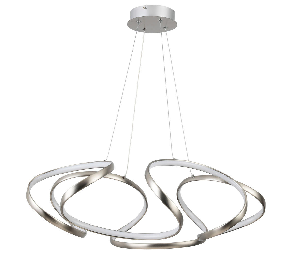 LED-HÄNGELEUCHTE 70/120 cm  - Silberfarben/Alufarben, Design, Kunststoff/Metall (70/120cm) - Ambiente
