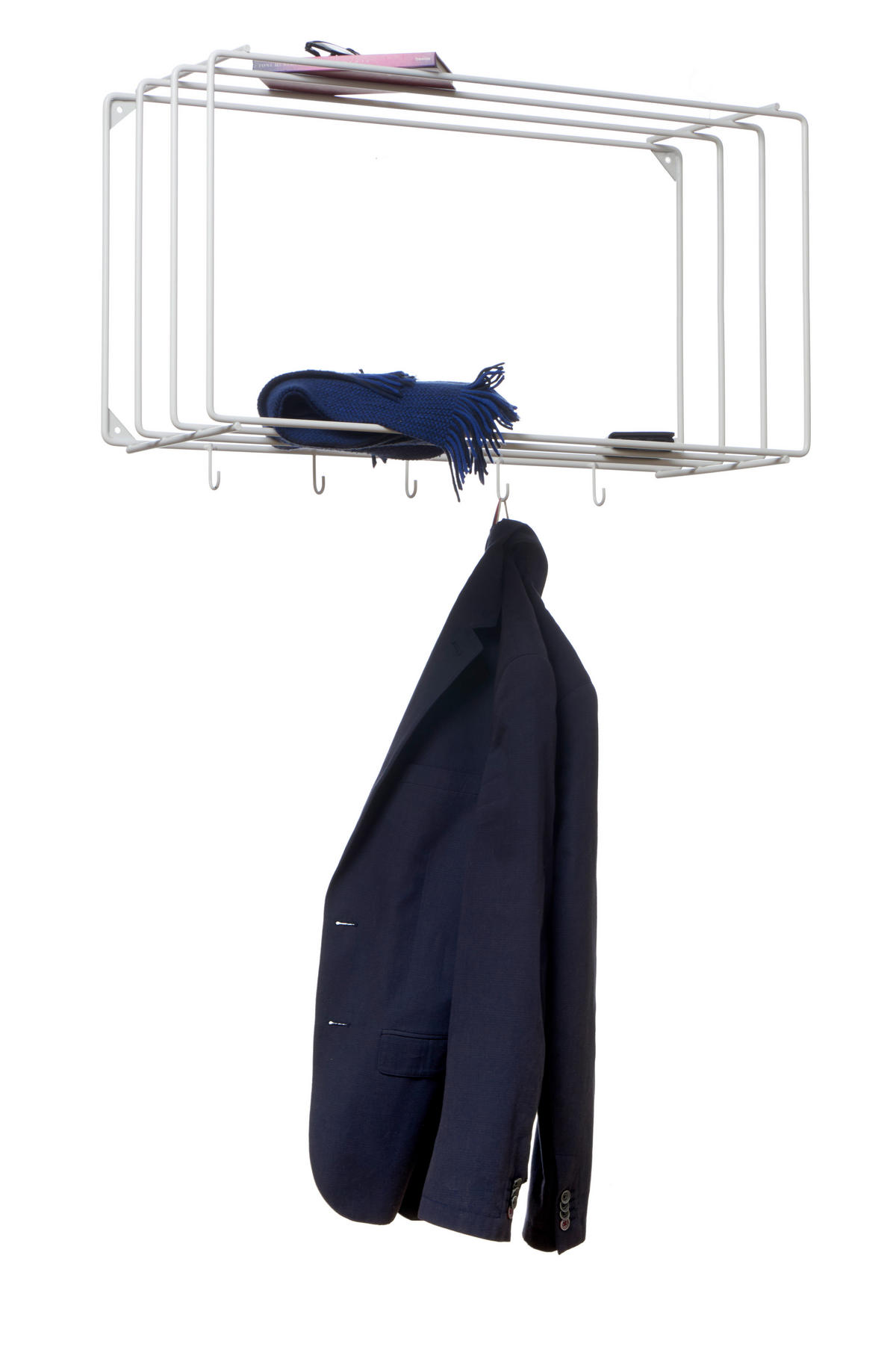 WANDGARDEROBE  in Weiß  - Weiß, Basics, Metall (73/38/26cm) - Livetastic