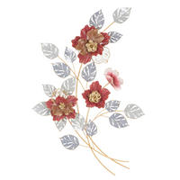WANDDEKO Metall  - Rot/Goldfarben, Basics, Metall (68.6/98.4/7.6cm)