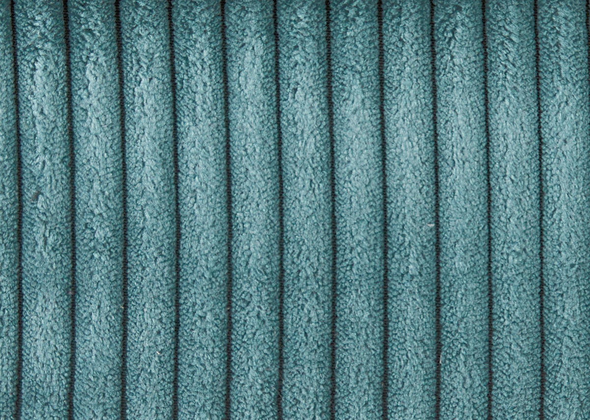 ECKSOFA Petrol Cord Rückenkissen, Bettkasten, Schlaffunktion, Rücken echt, Liegefläche im Originalstoff  - Petrol/Schwarz, MODERN, Kunststoff/Textil (232/140cm) - Xora