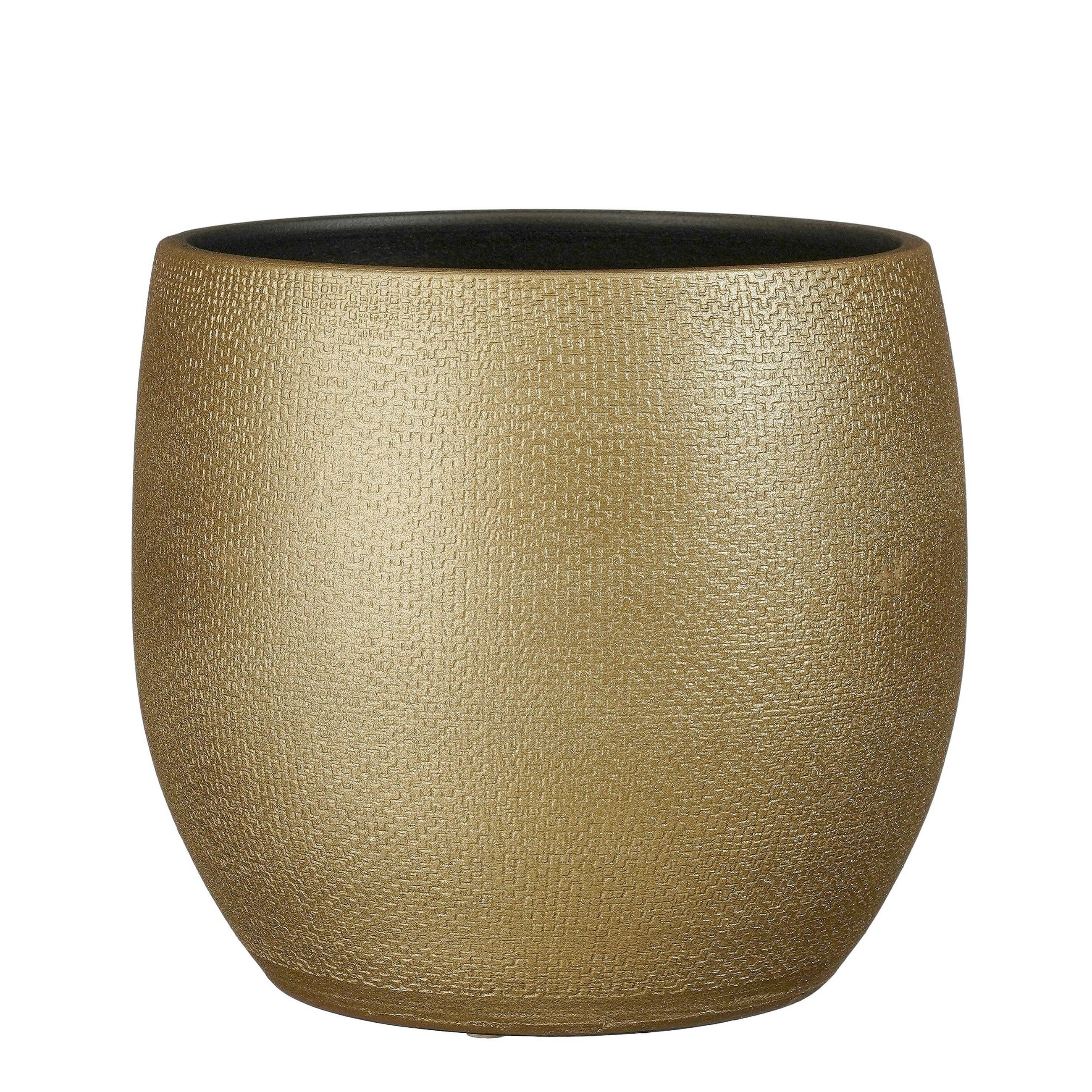 KVETNÍK keramika, 26.5/27 cm - zlatá, Basics, keramika (26.5/27cm)