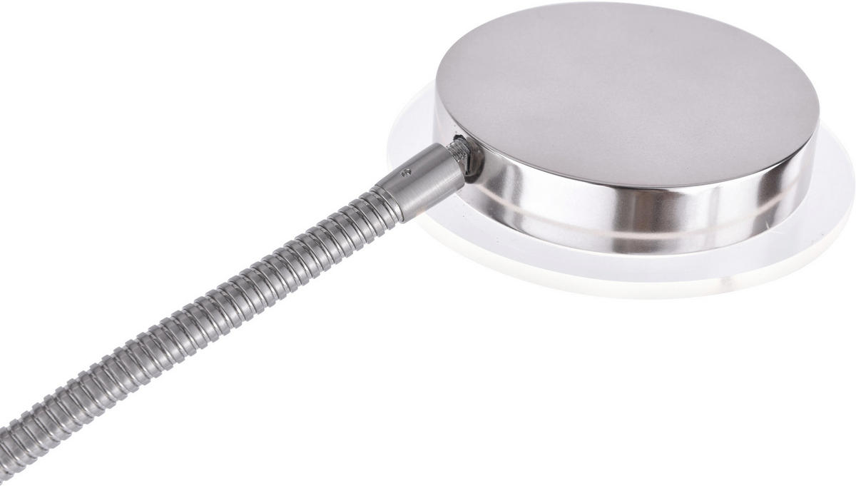 LED-Stehleuchte 30/30/181 cm    - Nickelfarben, KONVENTIONELL, Metall (30/30/181cm)