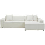 ECKSOFA in Chenille Creme  280/188 cm  - Creme/Schwarz, KONVENTIONELL, Kunststoff/Textil (280/188cm) - Carryhome