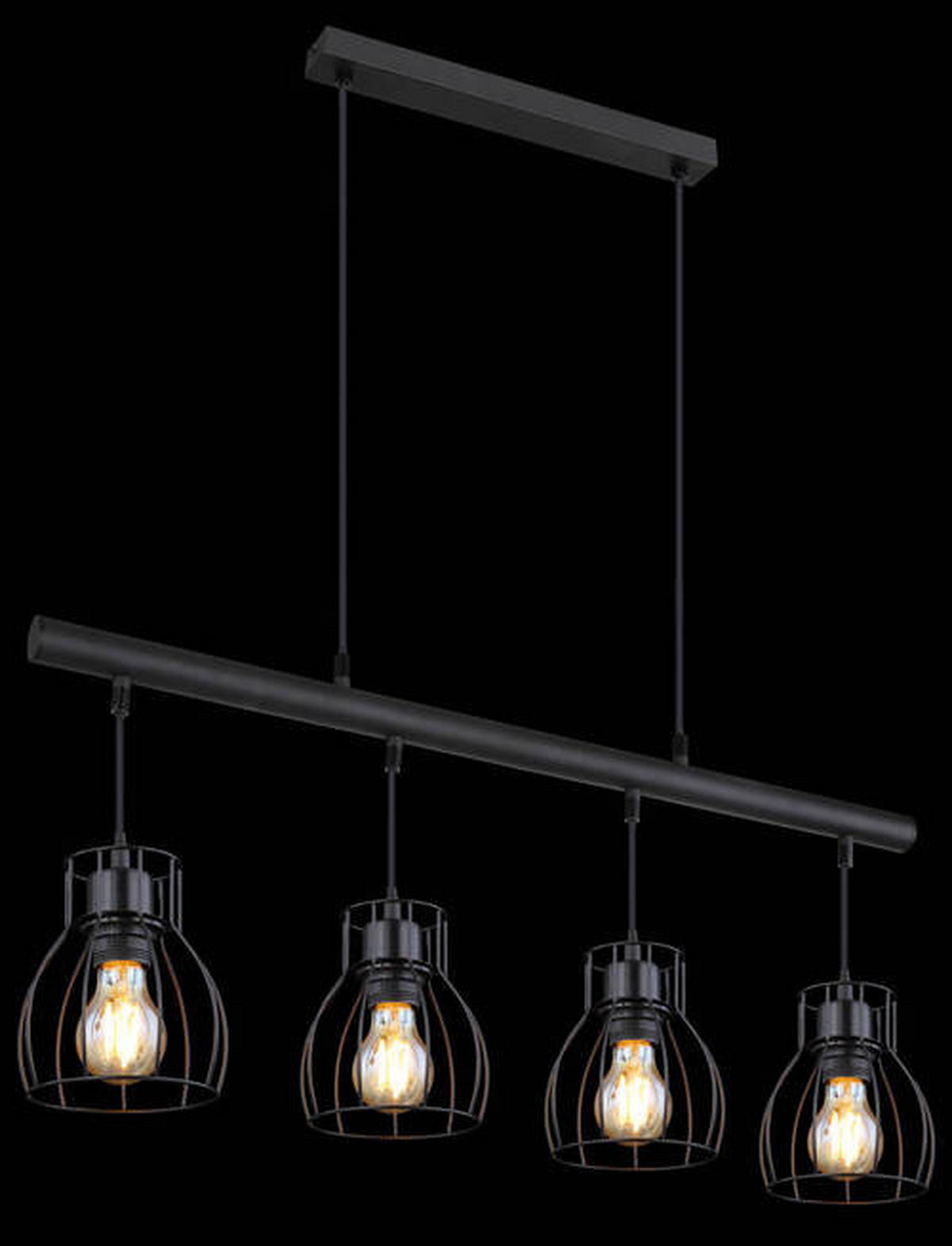 LED-HÄNGELEUCHTE 77/14/120 cm    - Schwarz, Trend, Kunststoff/Metall (77/14/120cm) - Globo