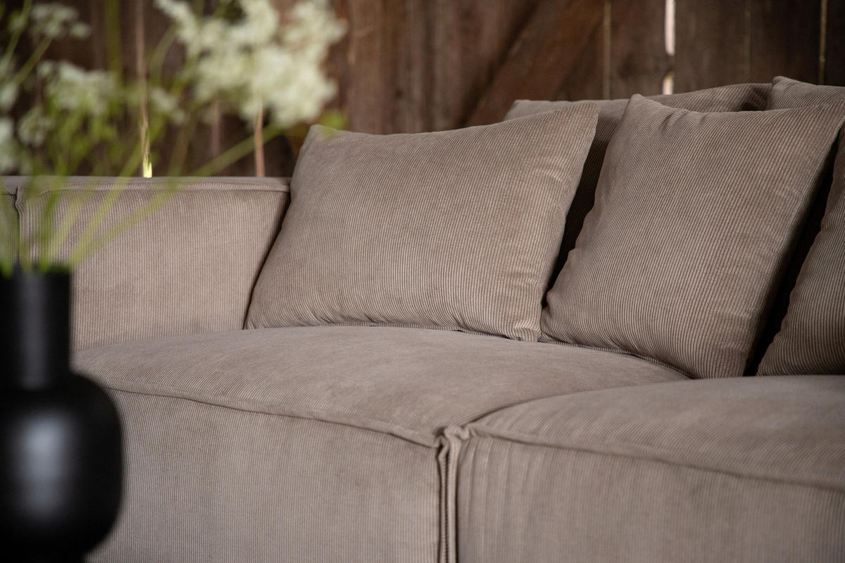 2-SITS SOFFA i trä, plast, textil brun  - brun, Design, trä/textil (232/80/116cm) - Livetastic