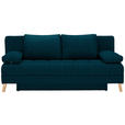 SCHLAFSOFA  in Webstoff Petrol  - Petrol/Naturfarben, KONVENTIONELL, Holz/Textil (195/90/90cm) - Cantus