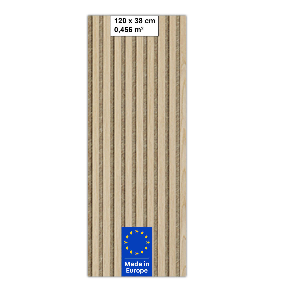 AKUSTIKPANEEL Economico Eichefarben {item.attr('912-5560),[ ]}120/38/1,65 cm  - Eichefarben, Basics, Holzwerkstoff/Kunststoff (120/38/1,65cm)